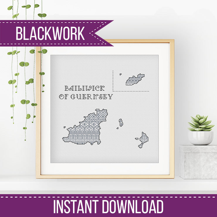 Bailiwick of Guernsey - Blackwork Patterns & Cross Stitch by Peppermint Purple