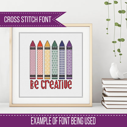 Be Creative Cross Stitch Font - Blackwork Patterns & Cross Stitch by Peppermint Purple
