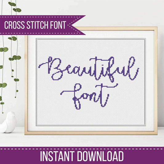 Beautiful Font - Cross Stitch Font by Peppermint Purple
