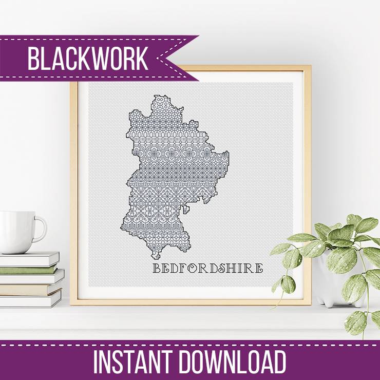 Bedfordshire - Blackwork Patterns & Cross Stitch by Peppermint Purple