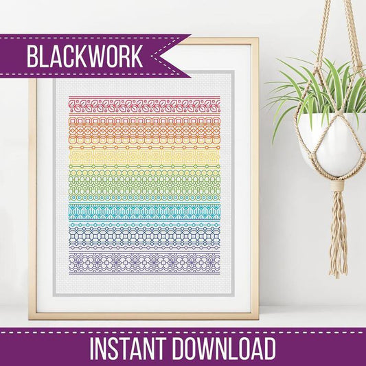 Blackwork Bands - Blackwork Patterns & Cross Stitch by Peppermint Purple