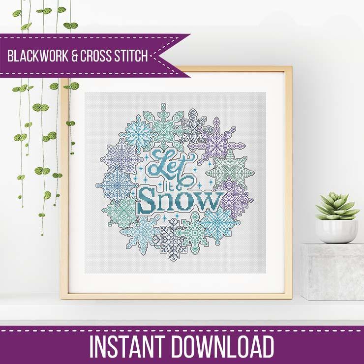 Blackwork Snowflakes - Blackwork Patterns & Cross Stitch by Peppermint Purple