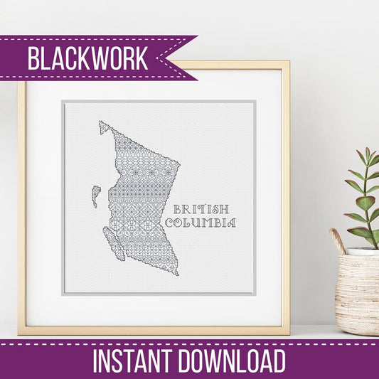 British Columbia Blackwork - Blackwork Patterns & Cross Stitch by Peppermint Purple