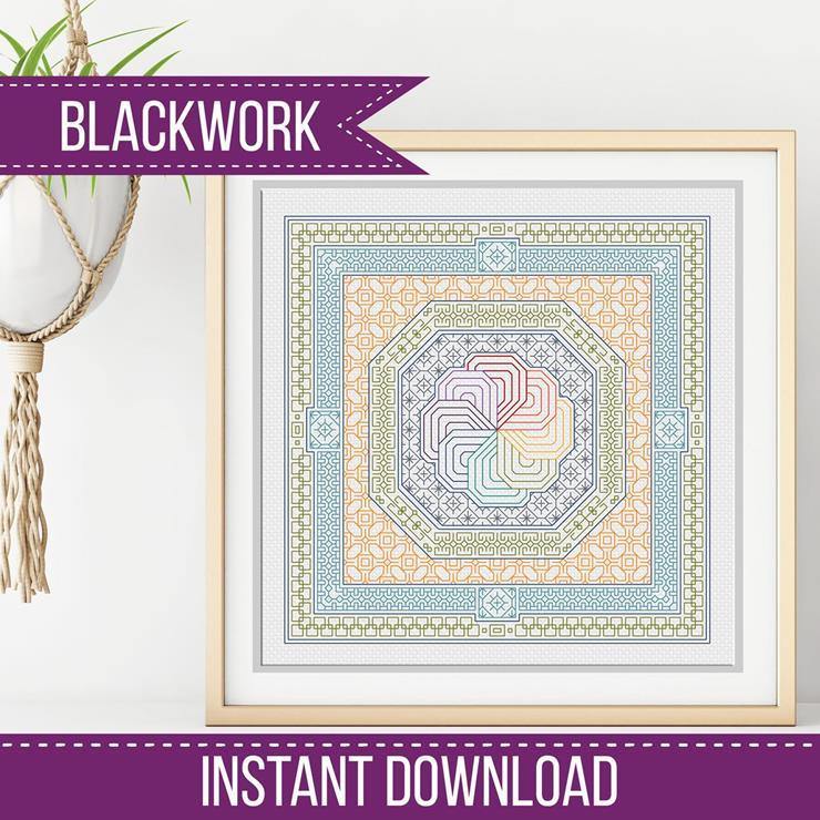 Catherine Wheel - Blackwork Patterns & Cross Stitch by Peppermint Purple