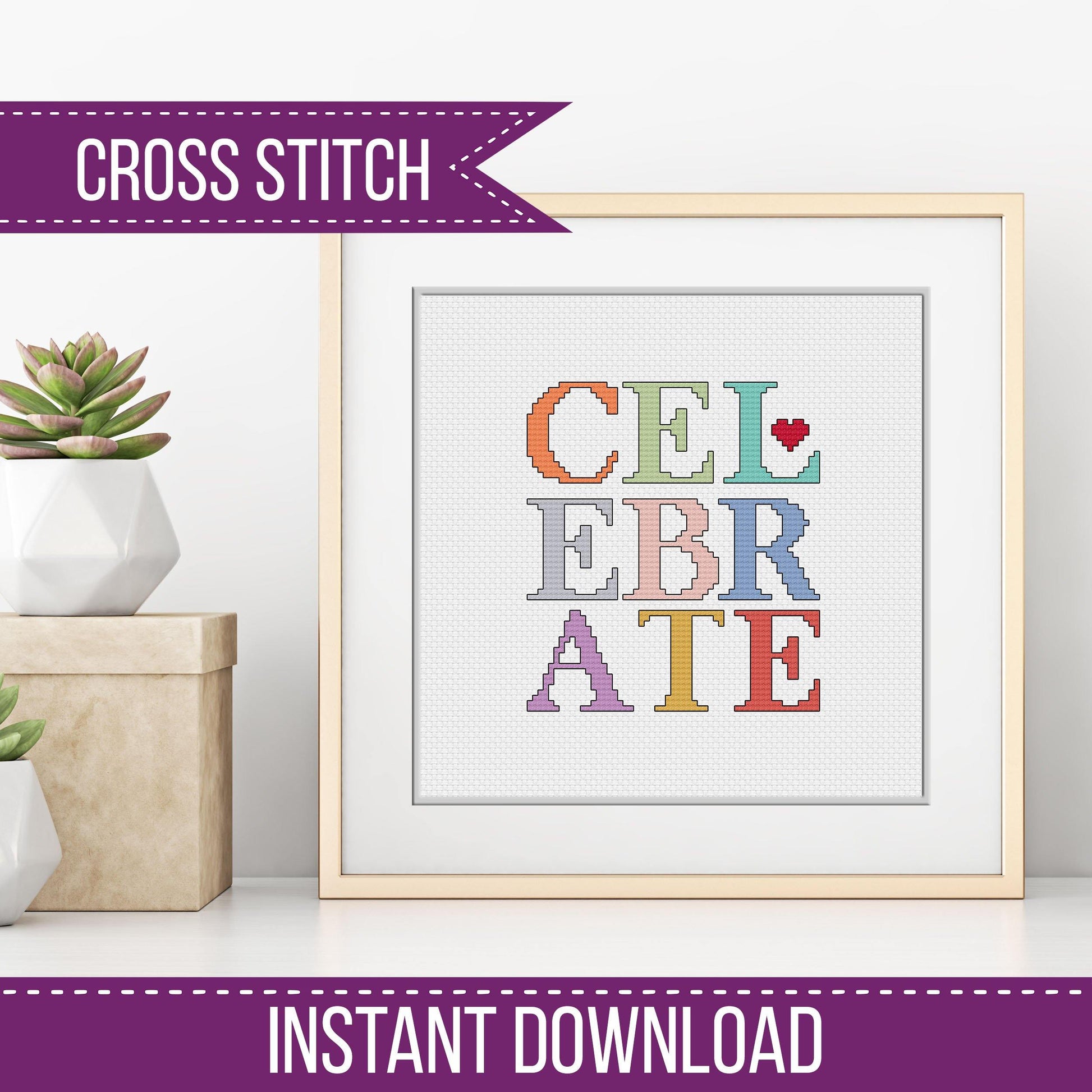 Celebrate - Blackwork Patterns & Cross Stitch by Peppermint Purple