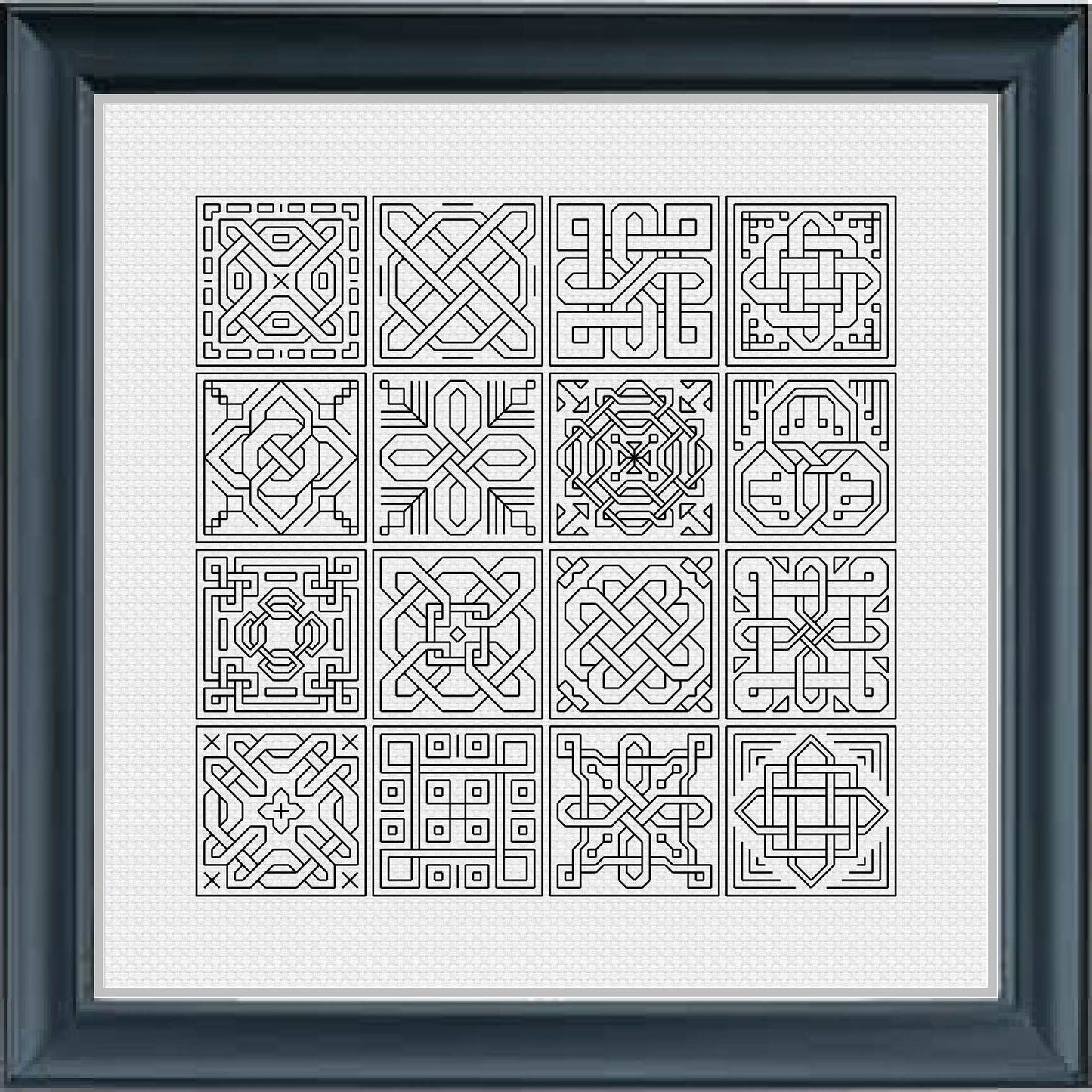 Celtic Knots Blackwork Kit - Blackwork Patterns & Cross Stitch by Peppermint Purple