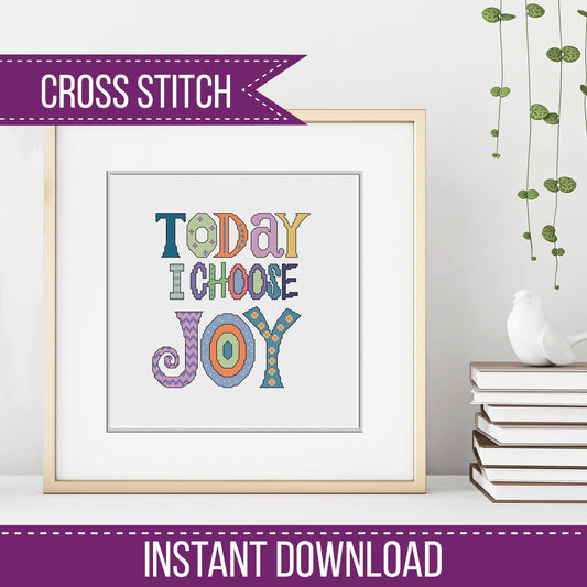 Choose Joy - Blackwork Patterns & Cross Stitch by Peppermint Purple