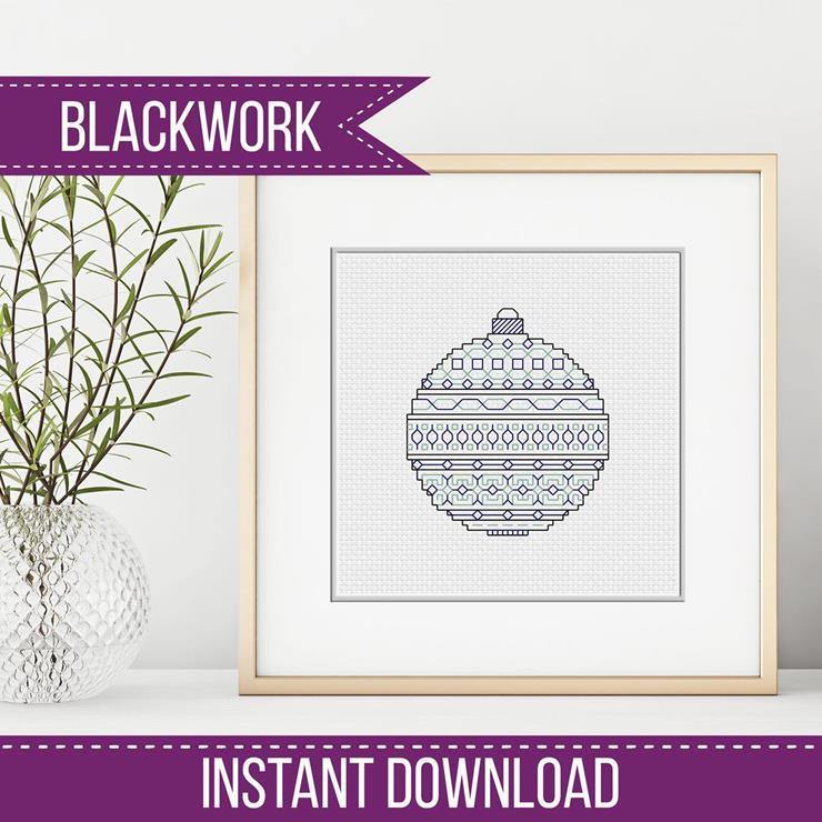 Christmas Bauble - Blackwork Patterns & Cross Stitch by Peppermint Purple