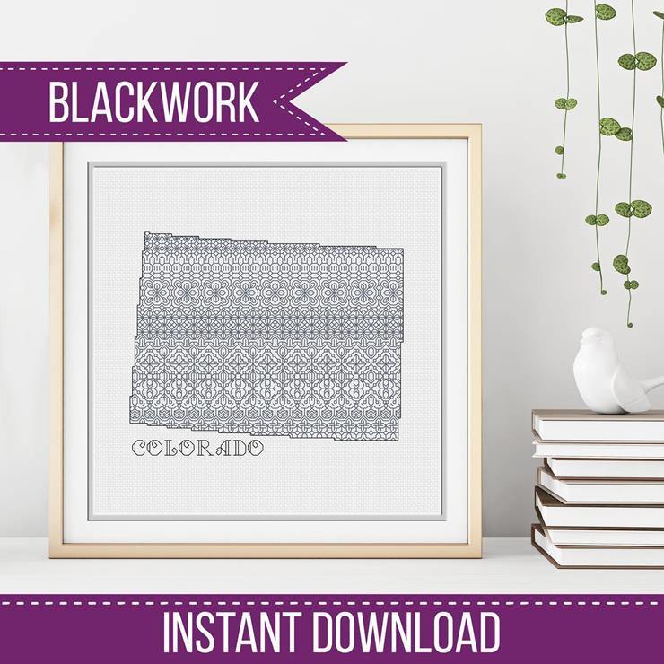 Colorado Blackwork - Blackwork Patterns & Cross Stitch by Peppermint Purple