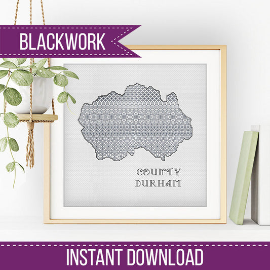 County Durham - Blackwork Patterns & Cross Stitch by Peppermint Purple