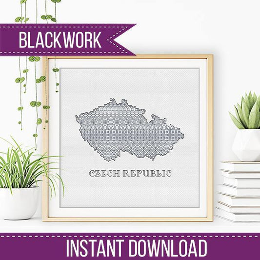 Czech Republic Blackwork - Blackwork Patterns & Cross Stitch by Peppermint Purple