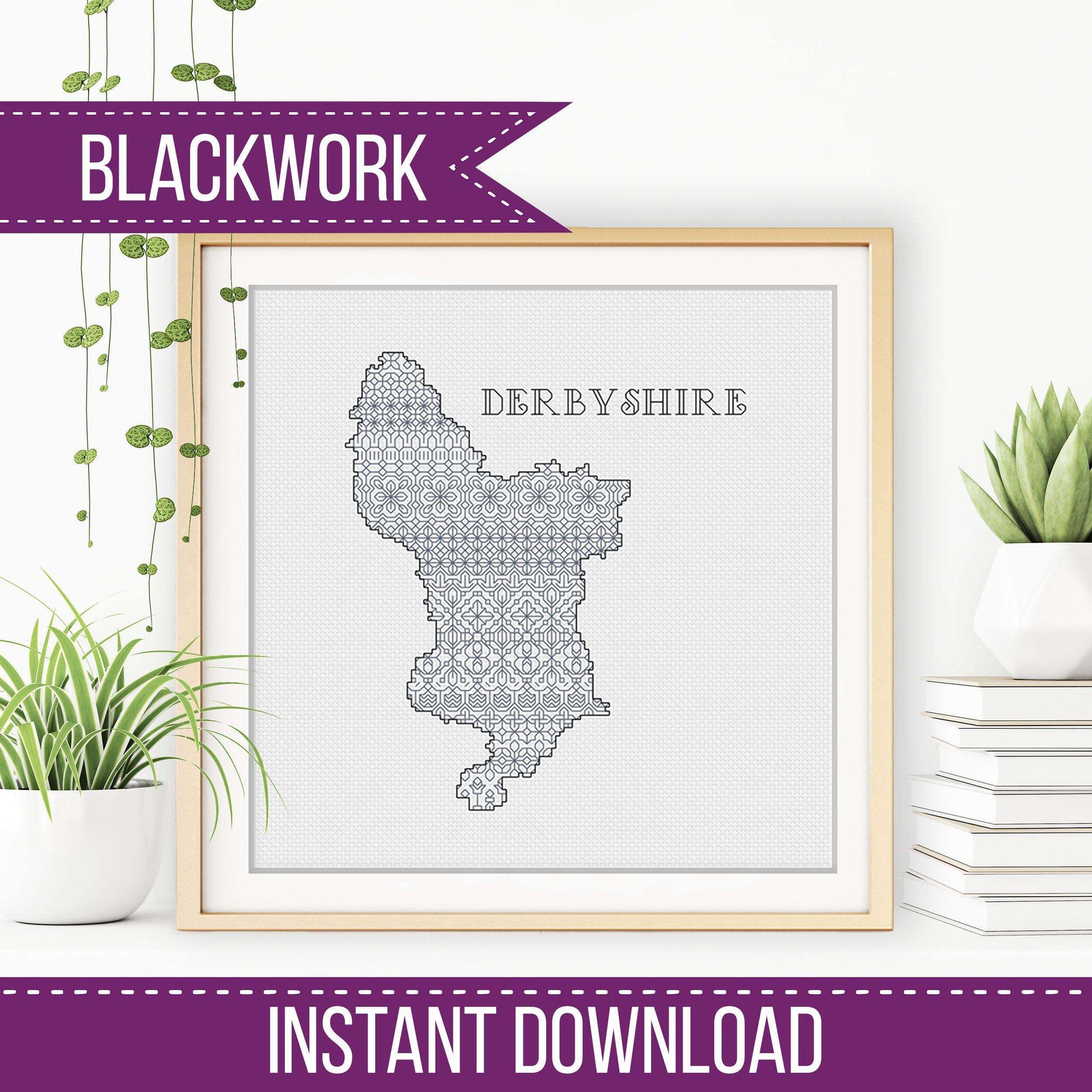 Derbyshire Blackwork - Blackwork Patterns & Cross Stitch by Peppermint Purple