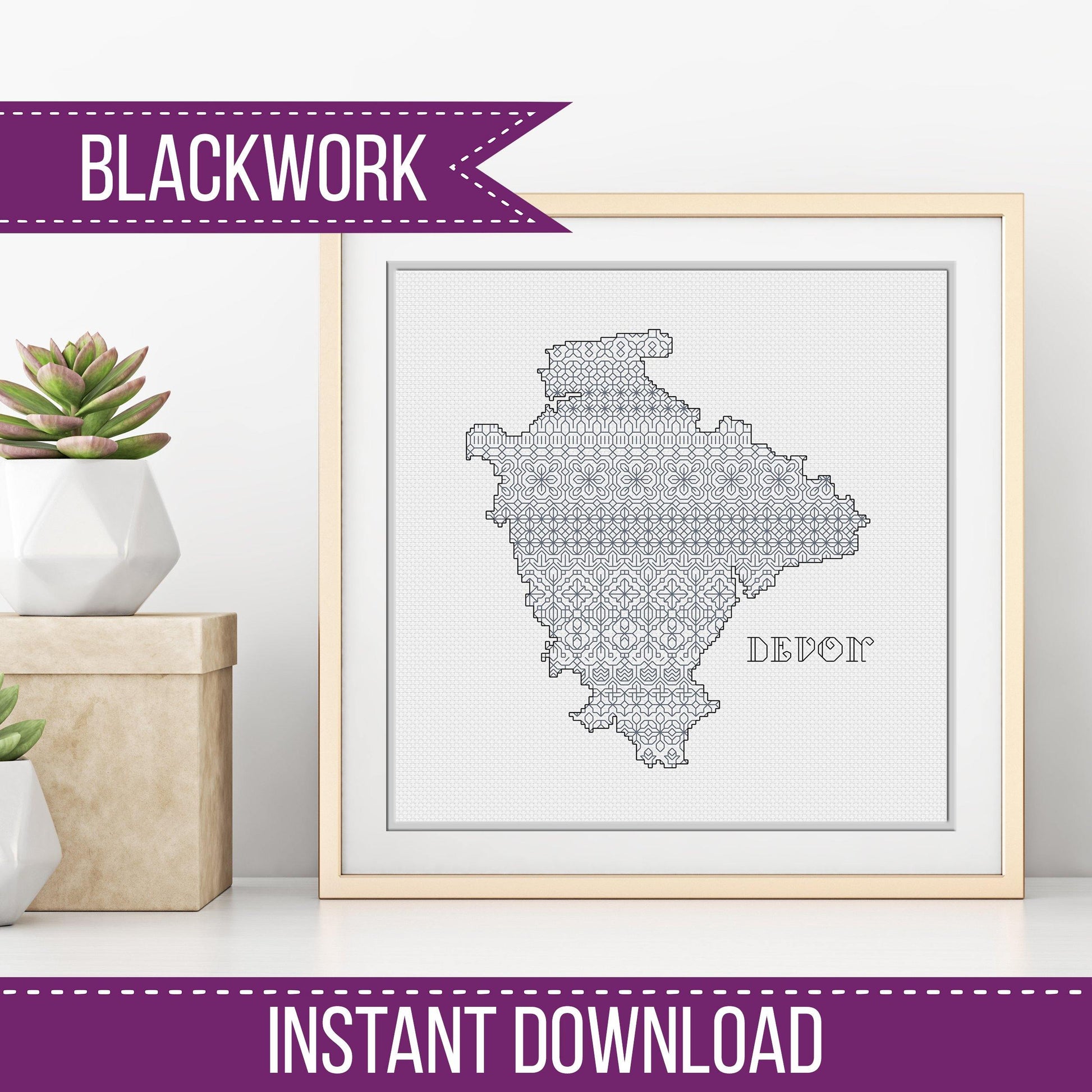 Devon Blackwork - Blackwork Patterns & Cross Stitch by Peppermint Purple