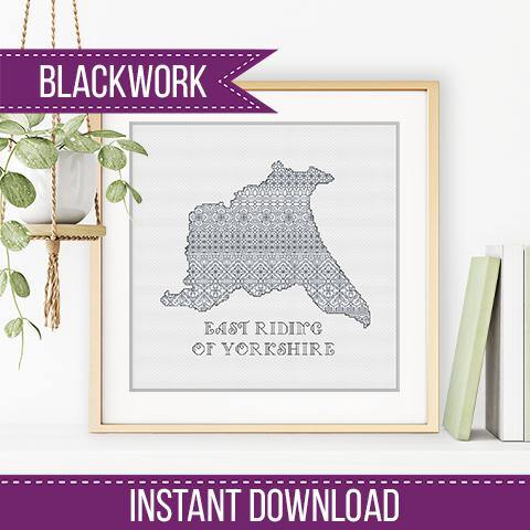East Riding of Yorkshire - Blackwork Patterns & Cross Stitch by Peppermint Purple