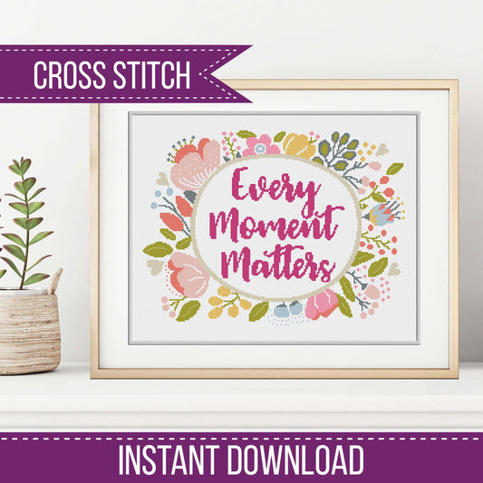 Every Moment Matters - Blackwork Patterns & Cross Stitch by Peppermint Purple