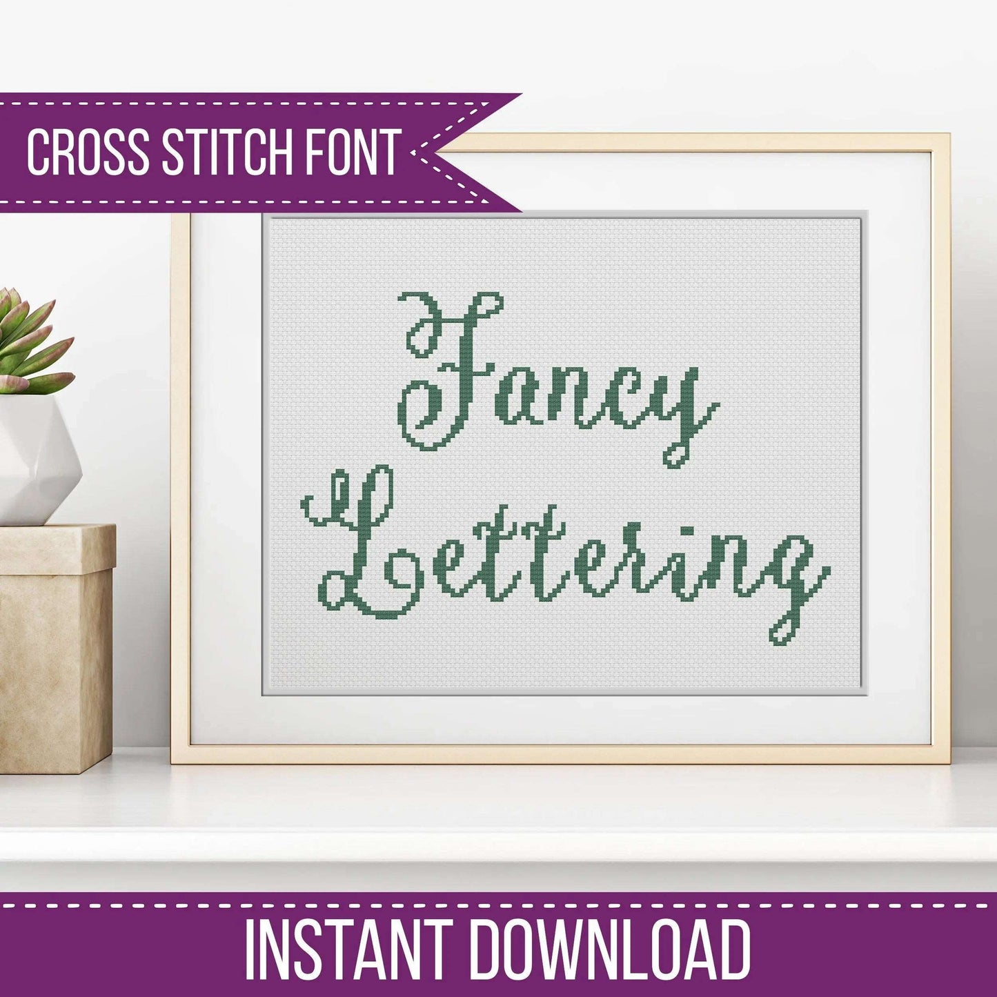 Fancy Font - Cross Stitch Font by Peppermint Purple
