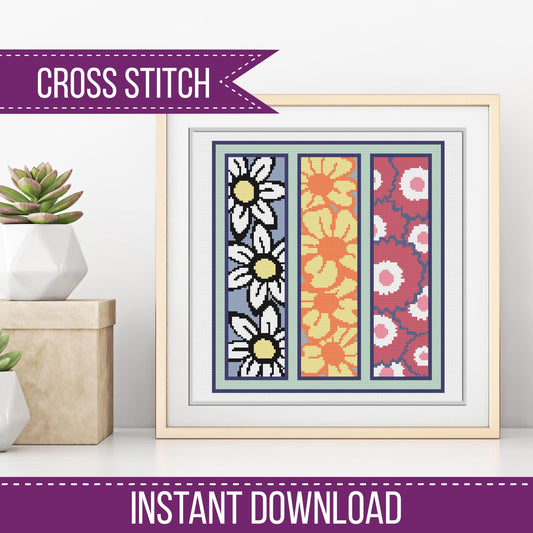 Flower Window Chart - Blackwork Patterns & Cross Stitch by Peppermint Purple