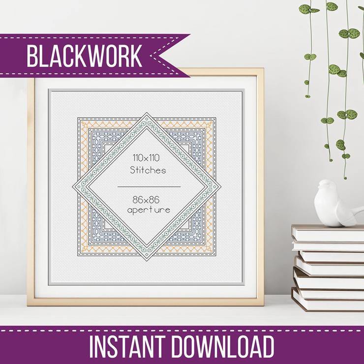 Frame 1 - Blackwork Patterns & Cross Stitch by Peppermint Purple