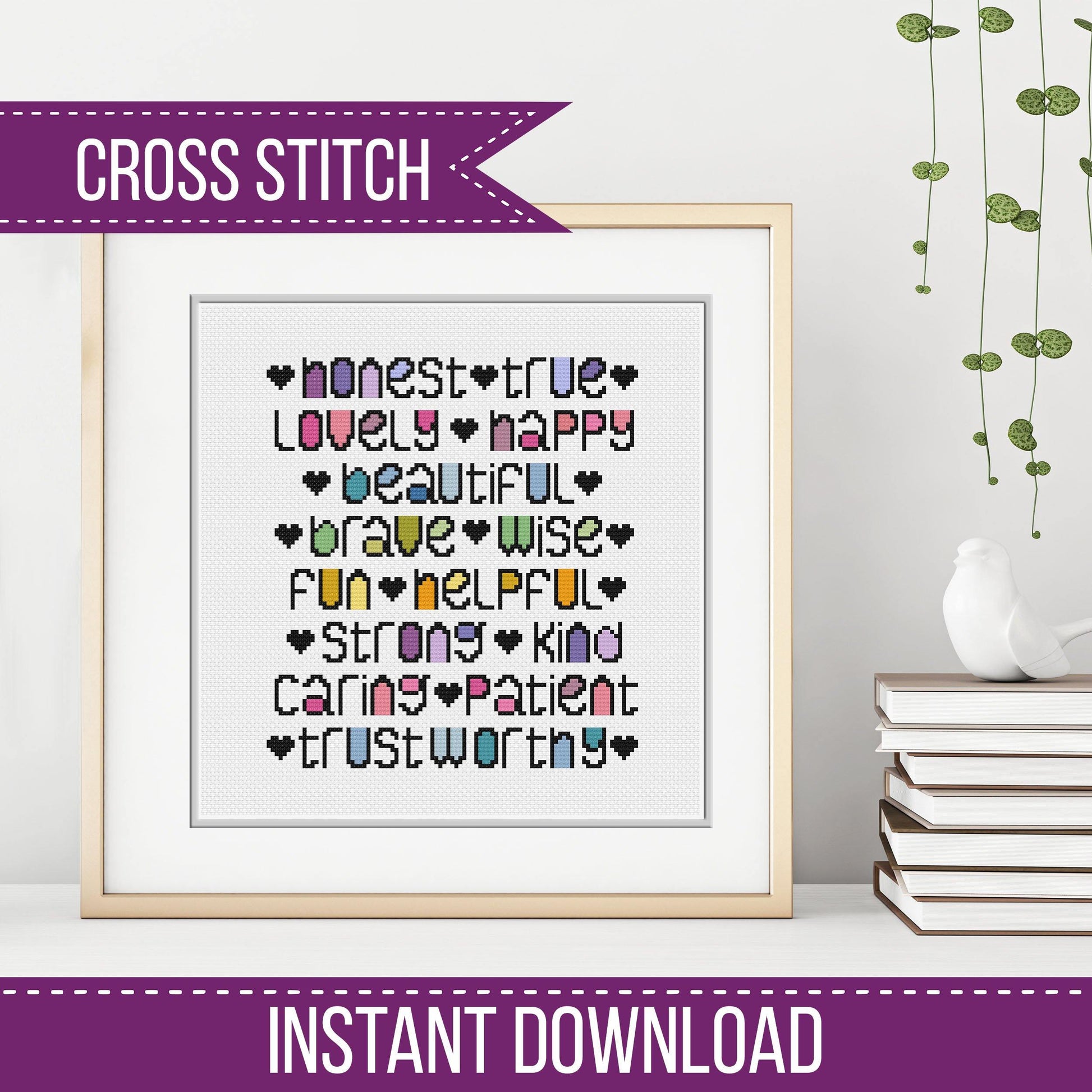 Friendship - Blackwork Patterns & Cross Stitch by Peppermint Purple