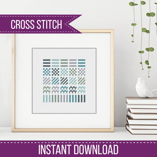 Geometric - Blackwork Patterns & Cross Stitch by Peppermint Purple