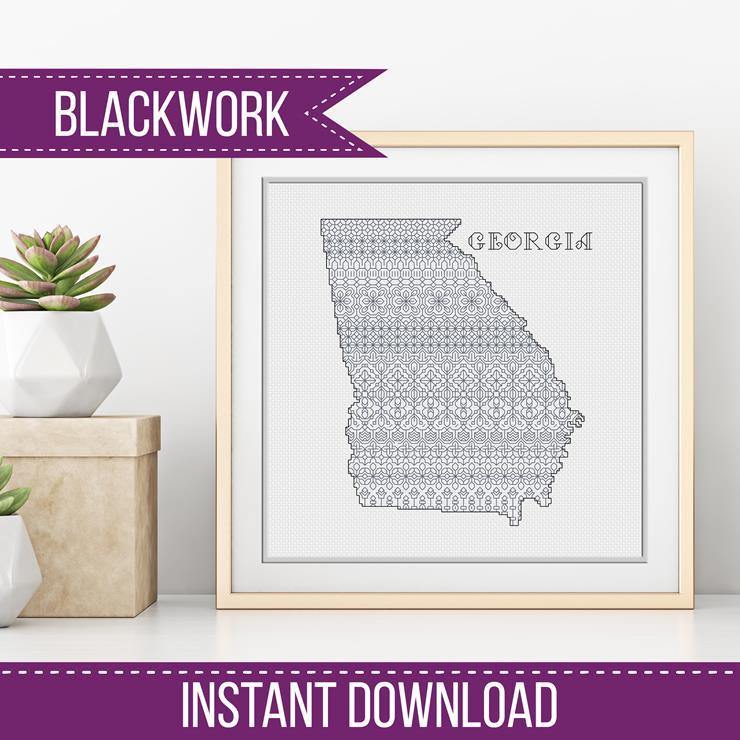 Georgia Blackwork - Blackwork Patterns & Cross Stitch by Peppermint Purple