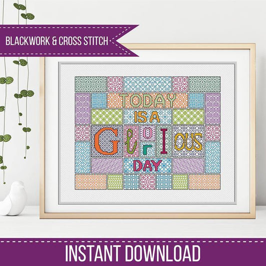 Glorious - Blackwork Patterns & Cross Stitch by Peppermint Purple