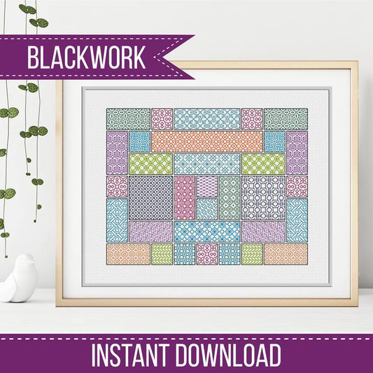 Glorious Rectangles - Blackwork Patterns & Cross Stitch by Peppermint Purple