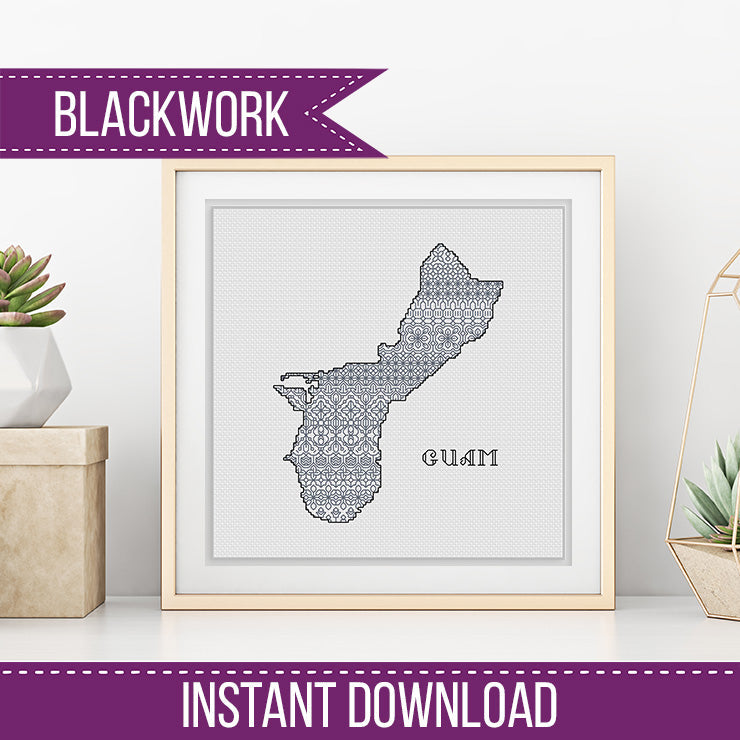 Guam Blackwork - Blackwork Patterns & Cross Stitch by Peppermint Purple