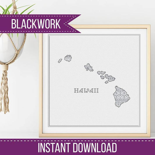 Hawaii Blackwork - Blackwork Patterns & Cross Stitch by Peppermint Purple