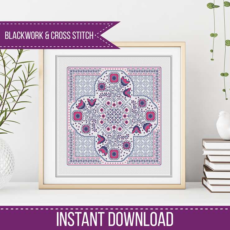 Hints of Blossom - Blackwork Patterns & Cross Stitch by Peppermint Purple