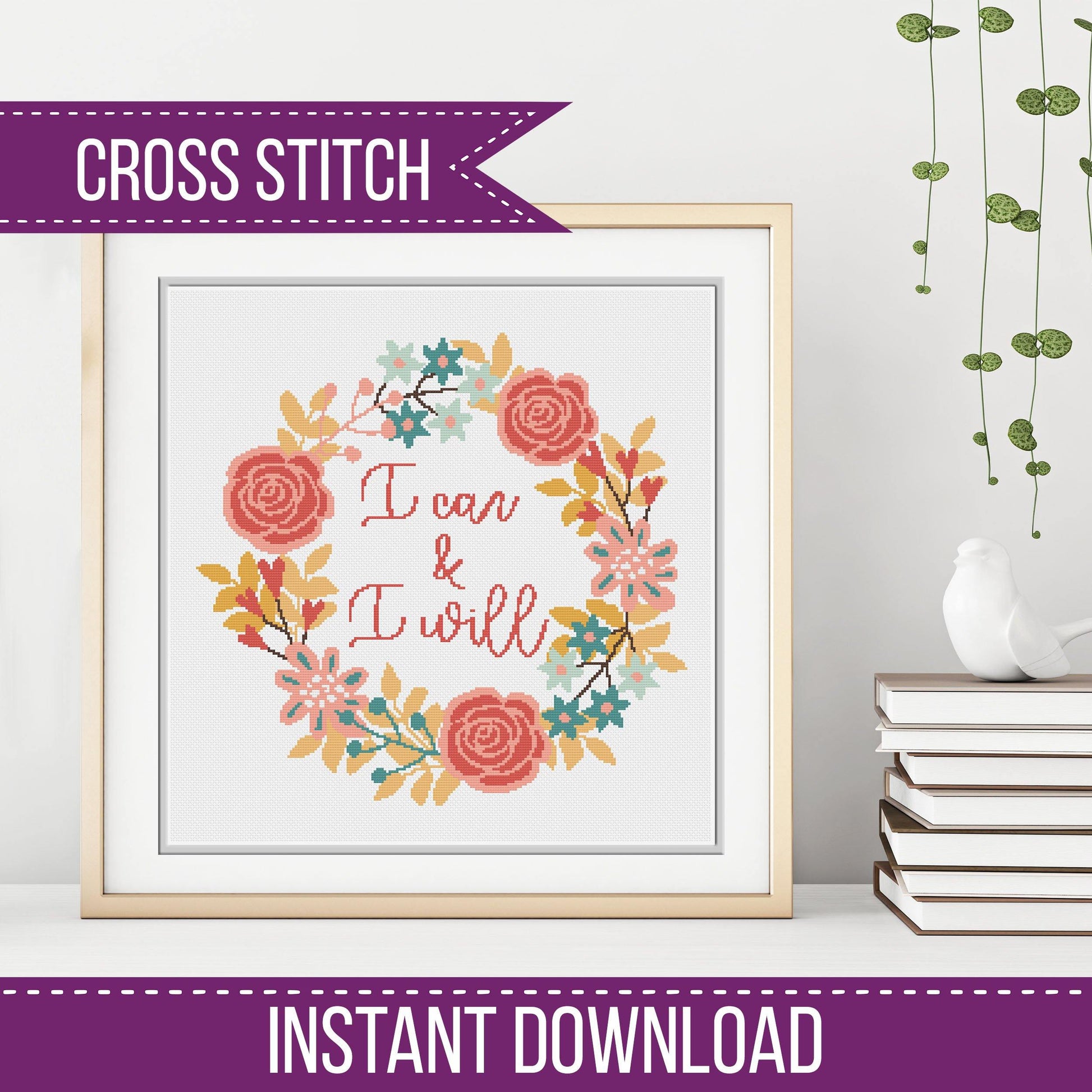 I Can & I Will - Blackwork Patterns & Cross Stitch by Peppermint Purple