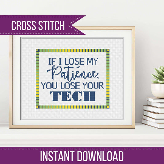 I lose my patience - Blackwork Patterns & Cross Stitch by Peppermint Purple