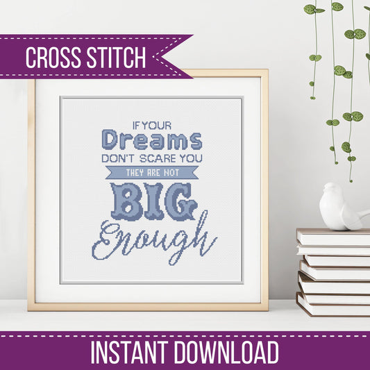 If Your Dreams Don't Scare You - Blackwork Patterns & Cross Stitch by Peppermint Purple