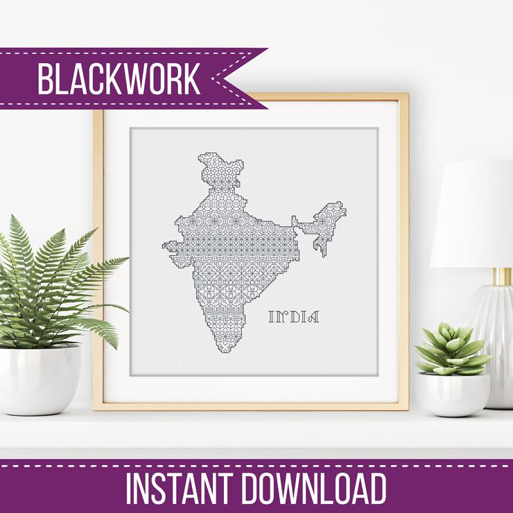 India Blackwork - Blackwork Patterns & Cross Stitch by Peppermint Purple