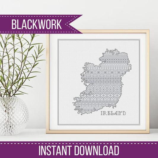 Ireland Blackwork - Blackwork Patterns & Cross Stitch by Peppermint Purple