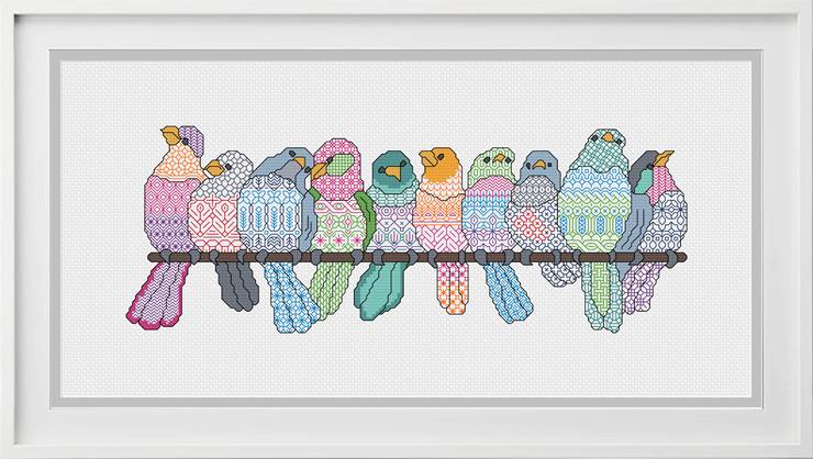 Just Birds - Blackwork Patterns & Cross Stitch by Peppermint Purple