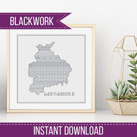 Lancashire - Blackwork Patterns & Cross Stitch by Peppermint Purple