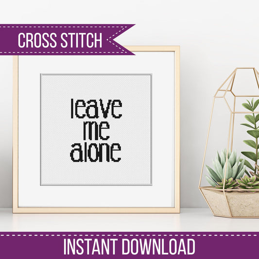Leave me Alone - Blackwork Patterns & Cross Stitch by Peppermint Purple