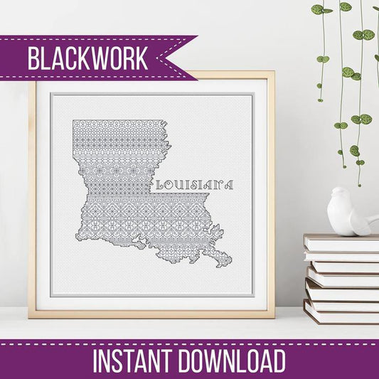 Louisiana Blackwork - Blackwork Patterns & Cross Stitch by Peppermint Purple