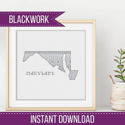 Maryland Blackwork - Blackwork Patterns & Cross Stitch by Peppermint Purple