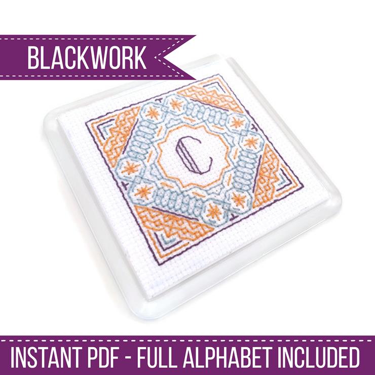 Moroccan Coasters - Blackwork Patterns & Cross Stitch by Peppermint Purple