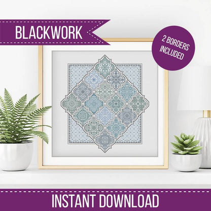 Moroccan Tiles - Blackwork Patterns & Cross Stitch by Peppermint Purple