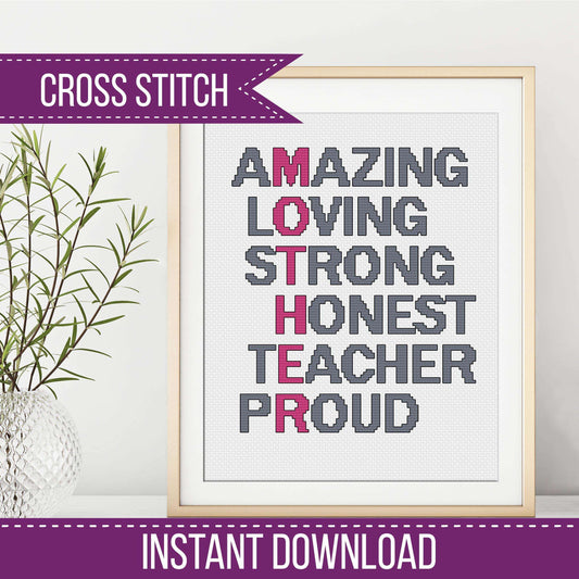 Mother - Blackwork Patterns & Cross Stitch by Peppermint Purple